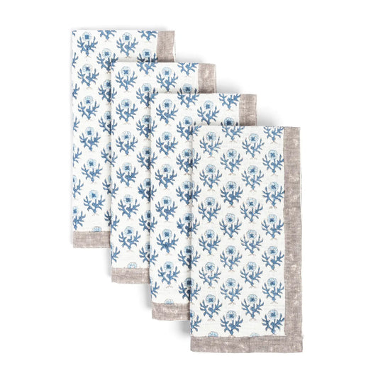 Over&Beck Hand-Blocked Cotton Napkins - The Peony Haus