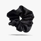 Oversized Organic Silk Scrunchie Onyx Black