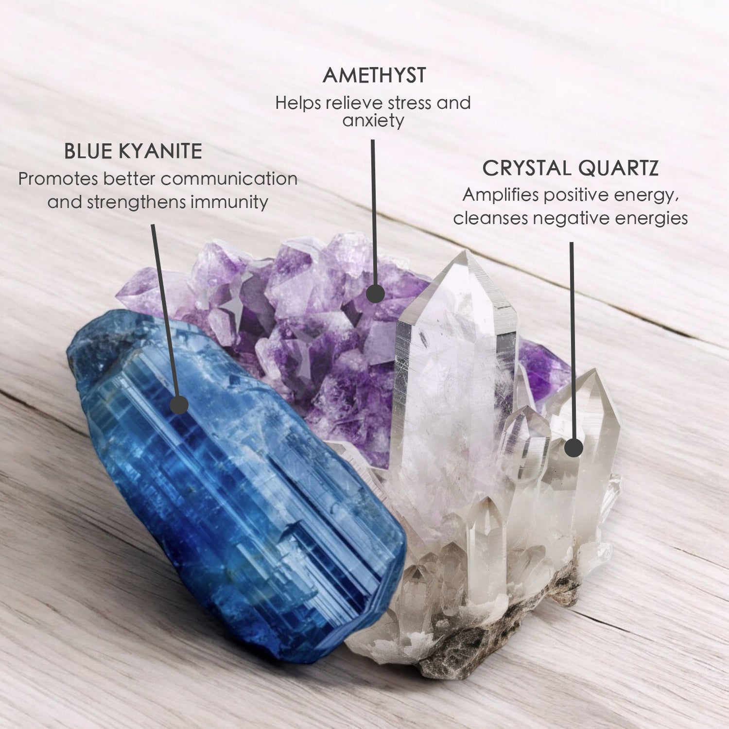 Pisces Zodiac Crystal Candle with Kyanite, Amethyst, and Crystal Quartz | Coconut-Soy Wax Candle, 9oz