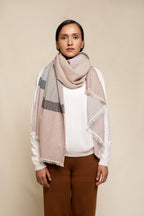 Rough Weave Plain Unisex Cashmere Scarf