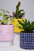 Micro Grid Round Bin/Canvas Planter