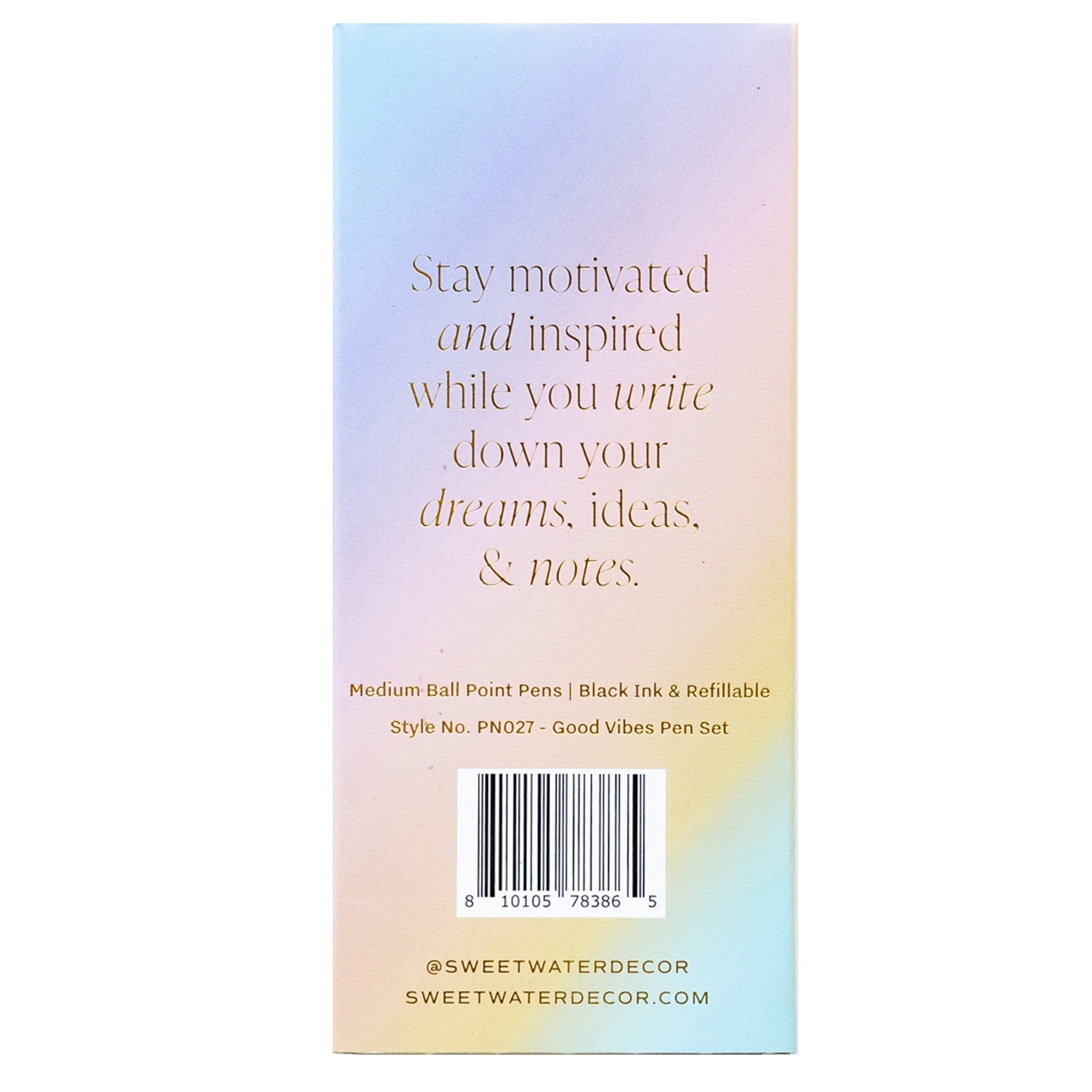 Good Vibes Pen Set - The Peony Haus