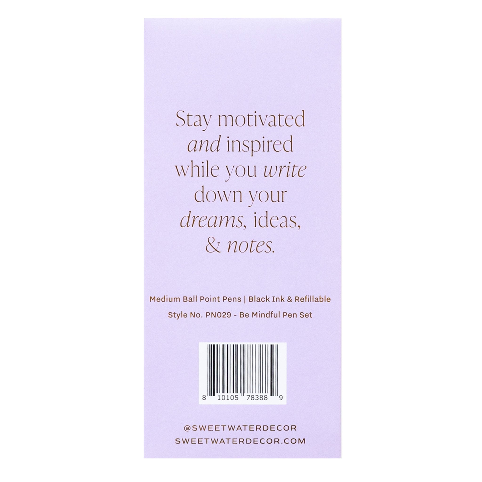 Be Mindful Pen Set - The Peony Haus