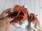 Burgundy Orchid Handwoven Iraca Napkin Ring