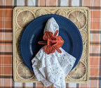 Burgundy Orchid Handwoven Iraca Napkin Ring