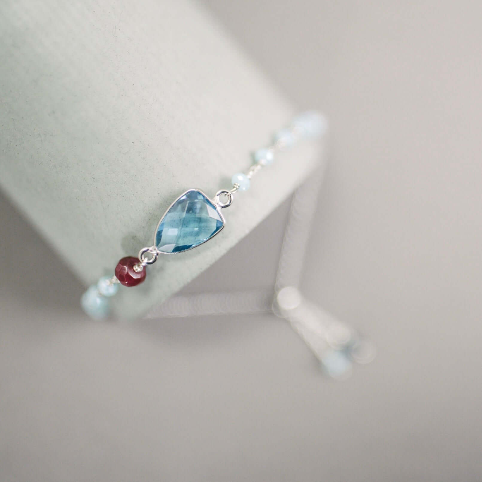 London Blue Quartz Adjustable Gemstone Bracelet