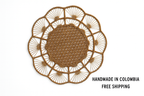 Petal Perfection Handwoven Iraca Placemat