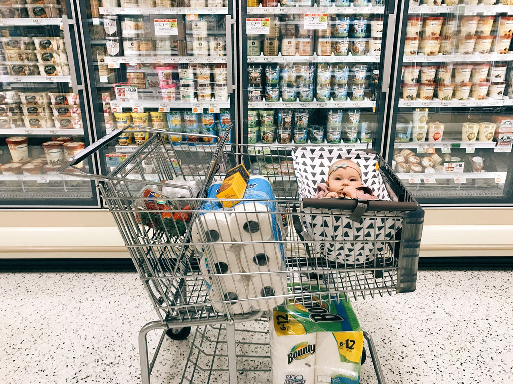 Baby Shopping Cart Hammock | Triangles - 97% cotton
