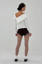 Half Open Shoulder Top - 92% Tencel