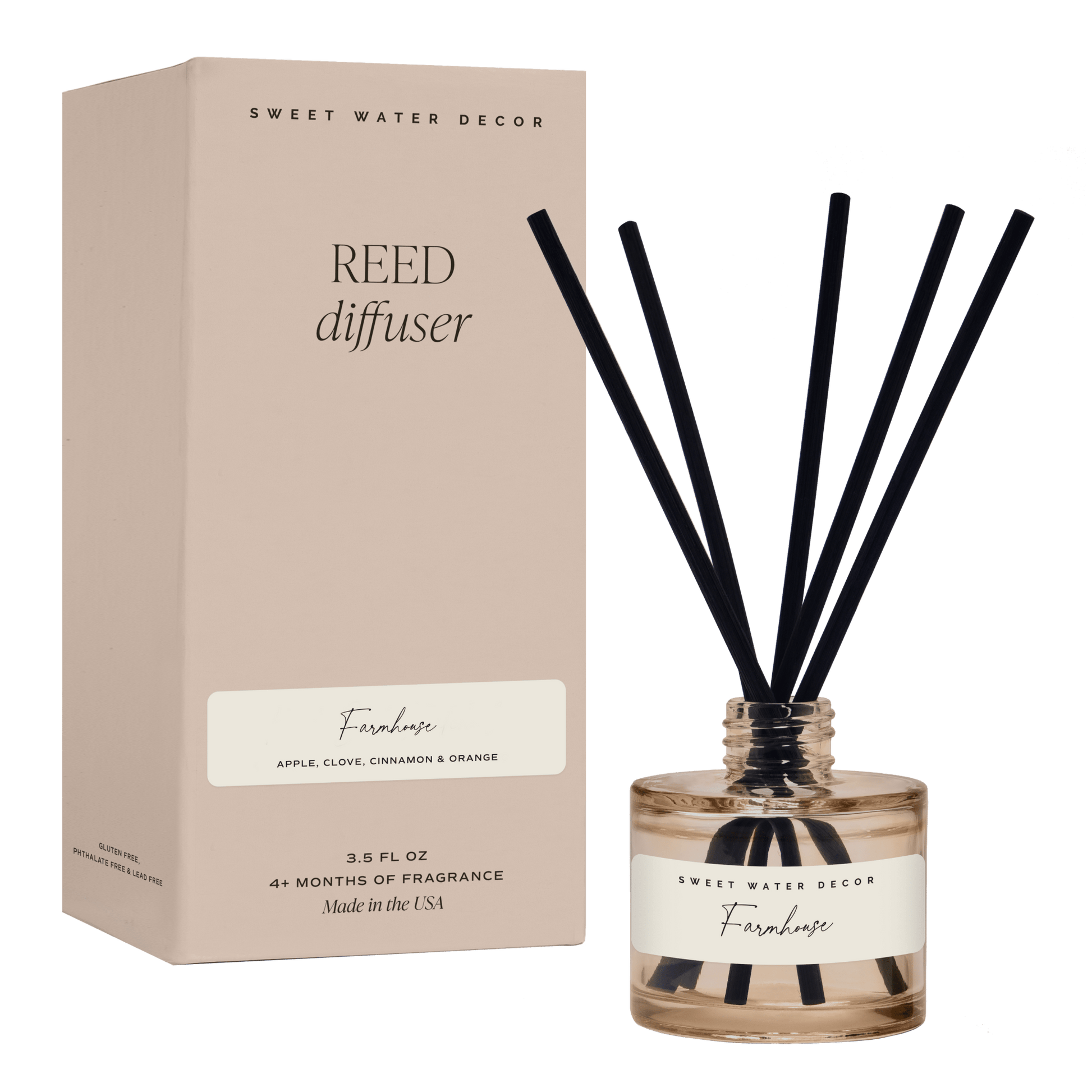 Farmhouse Tinted Glass Jar Reed Diffuser