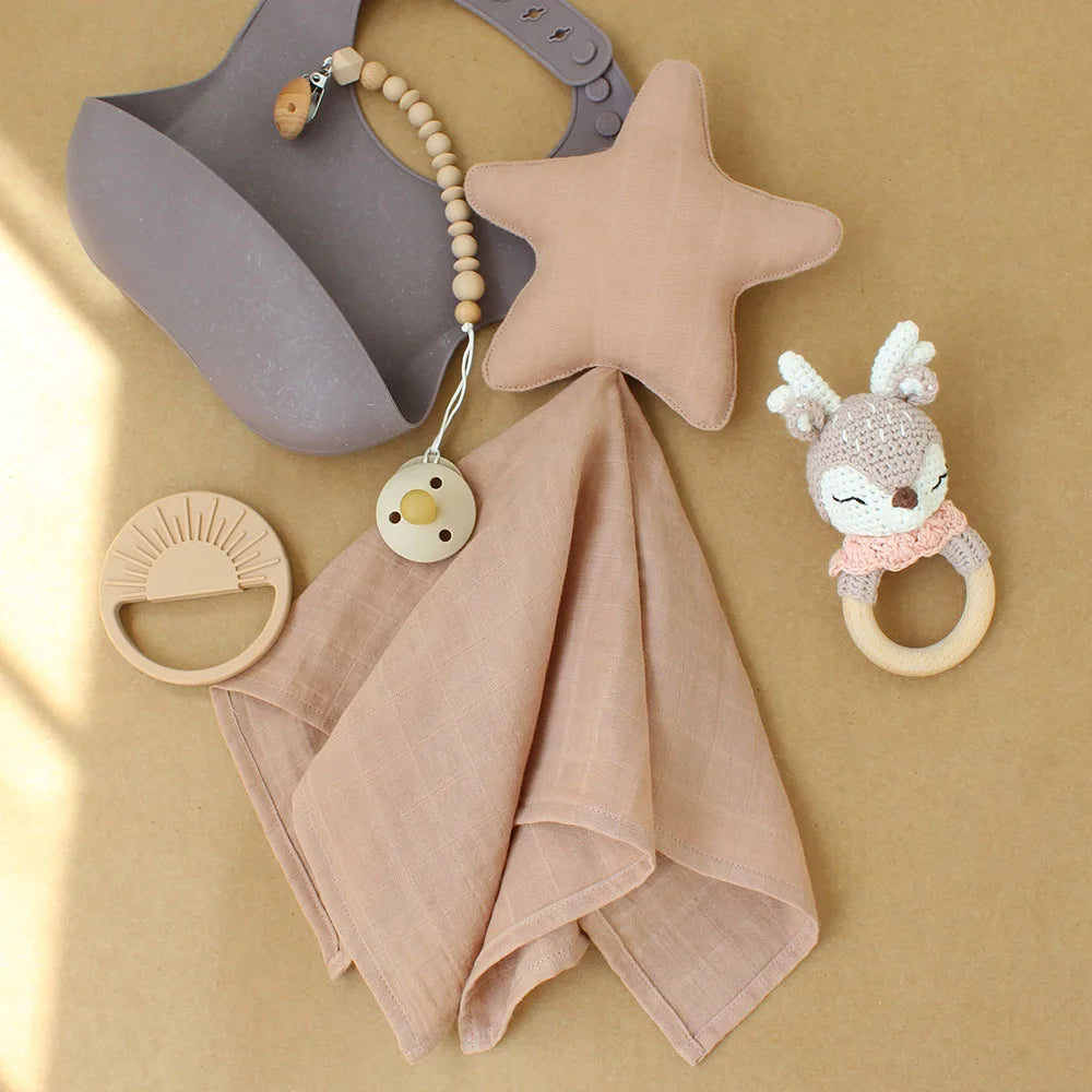 New Born Soothe & Appease 100% Organic Cotton security blanket