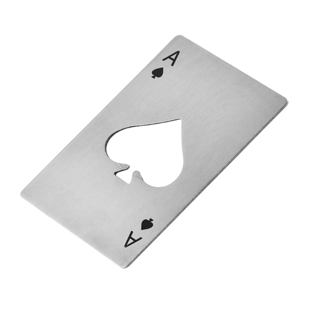 Ace Bottle Can Opener Stainless Steel Credit Card Size