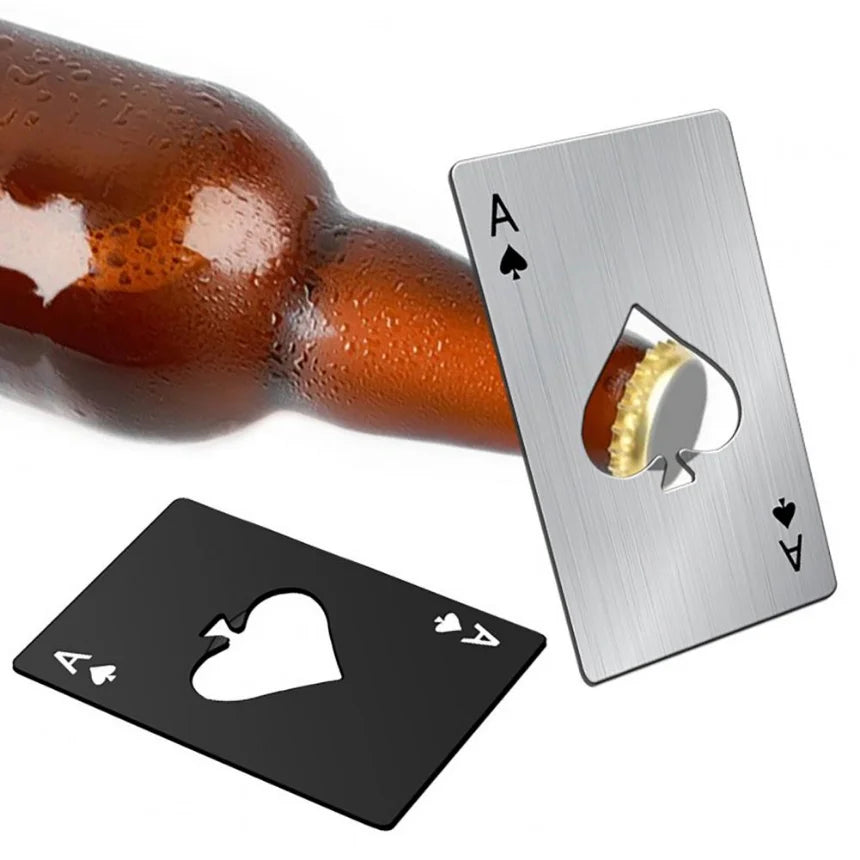 Ace Bottle Can Opener Stainless Steel Credit Card Size