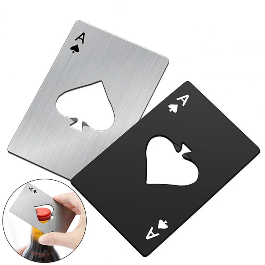 Ace Bottle Can Opener Stainless Steel Credit Card Size