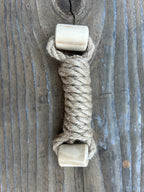 hemp rope + coffee wood toy - The Peony Haus