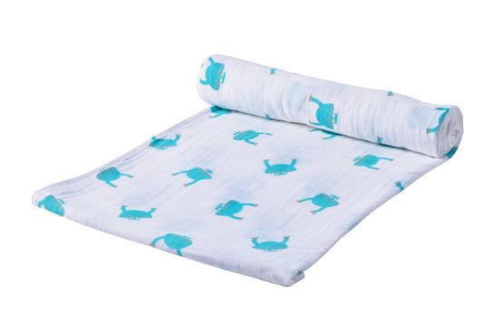 Space Robot Cotton Muslin Swaddle - The Peony Haus