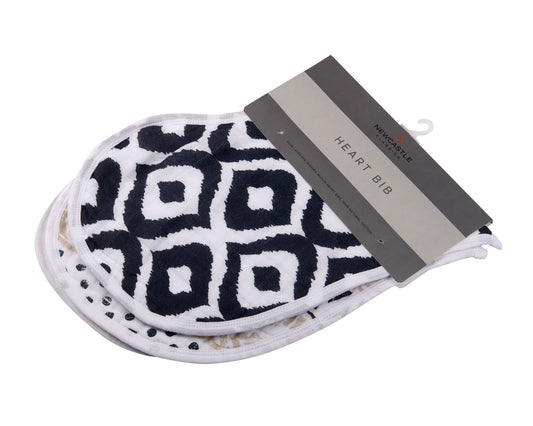 Boho Flower Heart Cotton Bibs 2PK - The Peony Haus