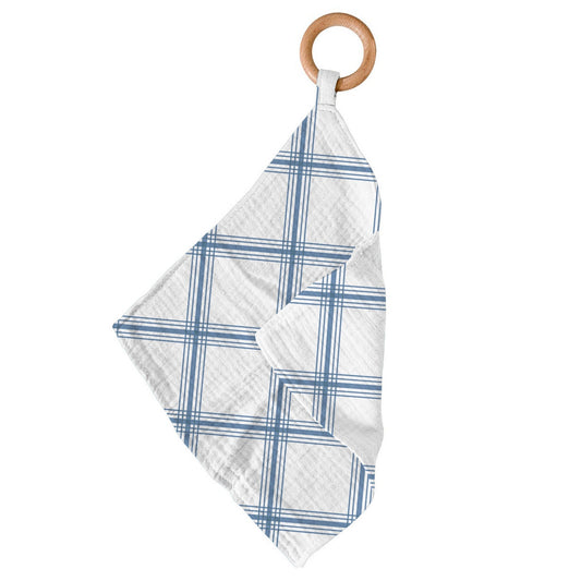 Blue Buffalo Check Plaid Newcastle Teether - The Peony Haus