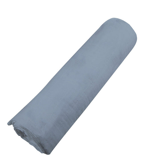 Blue Fog Cotton Swaddle - The Peony Haus