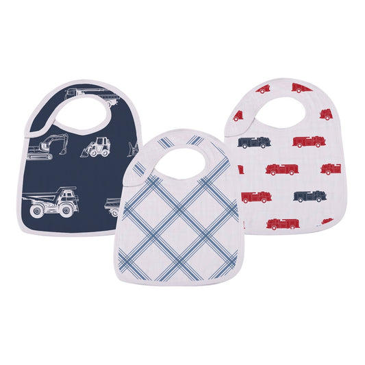 Things That Go Snap Bibs 3Pk - The Peony Haus