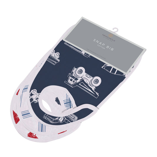 Things That Go Snap Bibs 3Pk - The Peony Haus