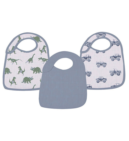 Rough Terrain Cotton Snap Bibs - The Peony Haus