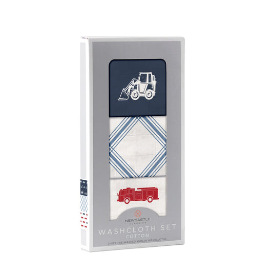 Things That Go Washcloth Set 3PK - The Peony Haus