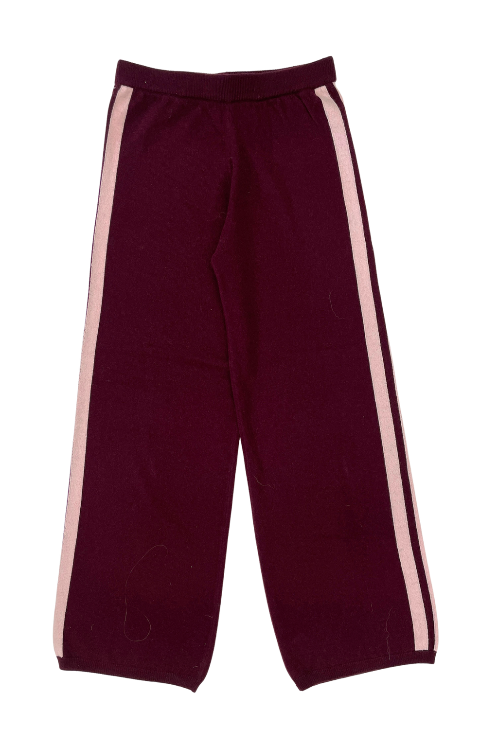 Cashmere Wool Stripe Wide-Leg Pant