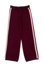 Cashmere Wool Stripe Wide-Leg Pant