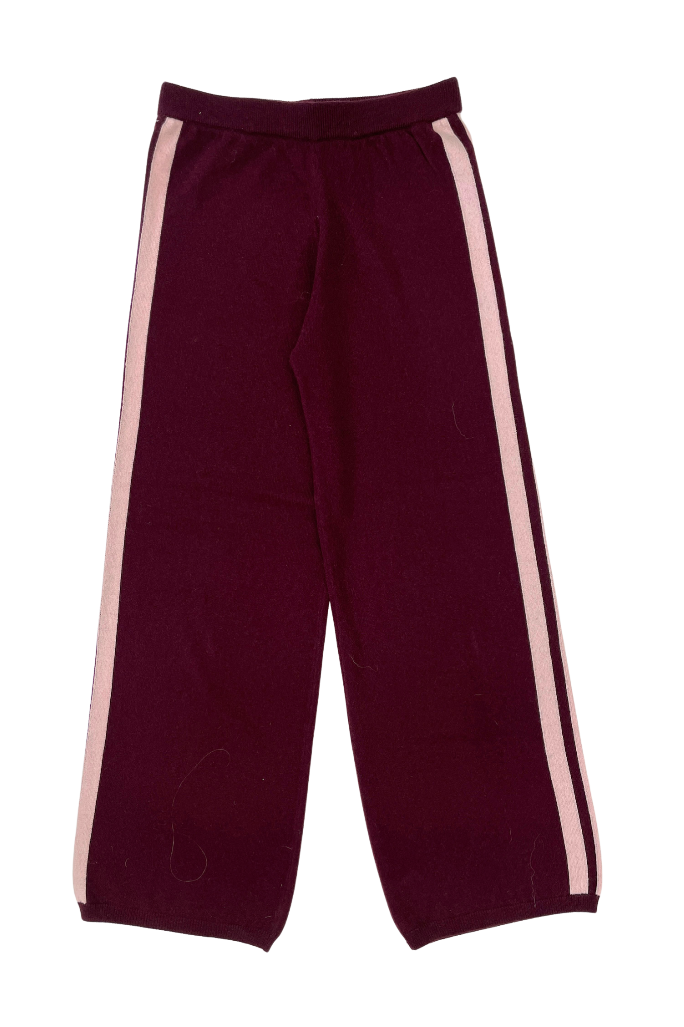 Cashmere Wool Stripe Wide-Leg Pant