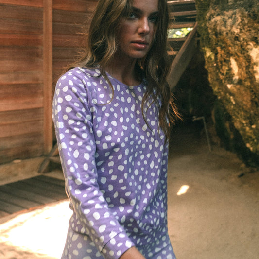 ARNOLDI Organic Cotton Sweatshirt, in Lilac Purple - The Peony Haus