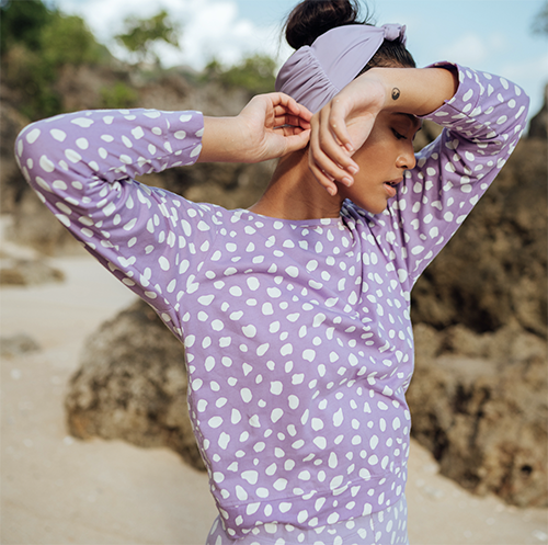 ARNOLDI Organic Cotton Sweatshirt, in Lilac Purple - The Peony Haus