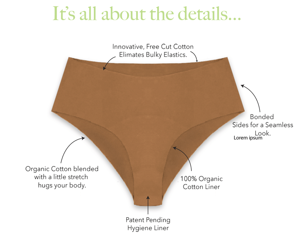 Organic Cotton No Show High Waist Hipster