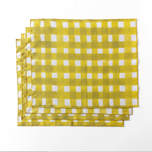 Yellow Cross Hatch Placemat