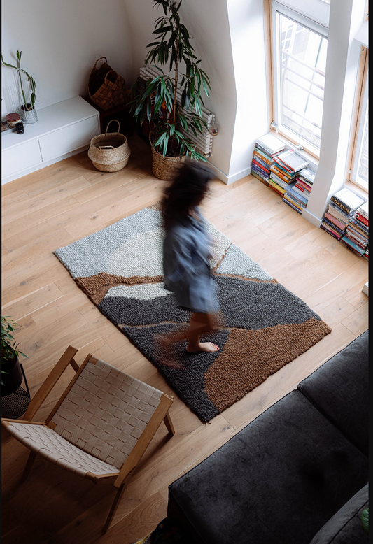 Handwoven Wool Area Rug "Guk" - The Peony Haus