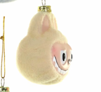 Santa's Sweet Shoppe Collection - 3" GLASS FUZZY MONSTER FACE ORNAMENT