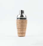 Stainless Steel Cocktail Shaker with Rattan Sleeve