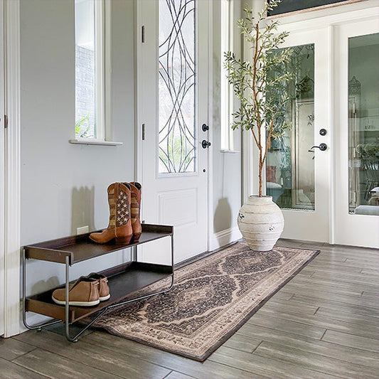 Modern Wood and Metal Shoe Rack - The Peony Haus