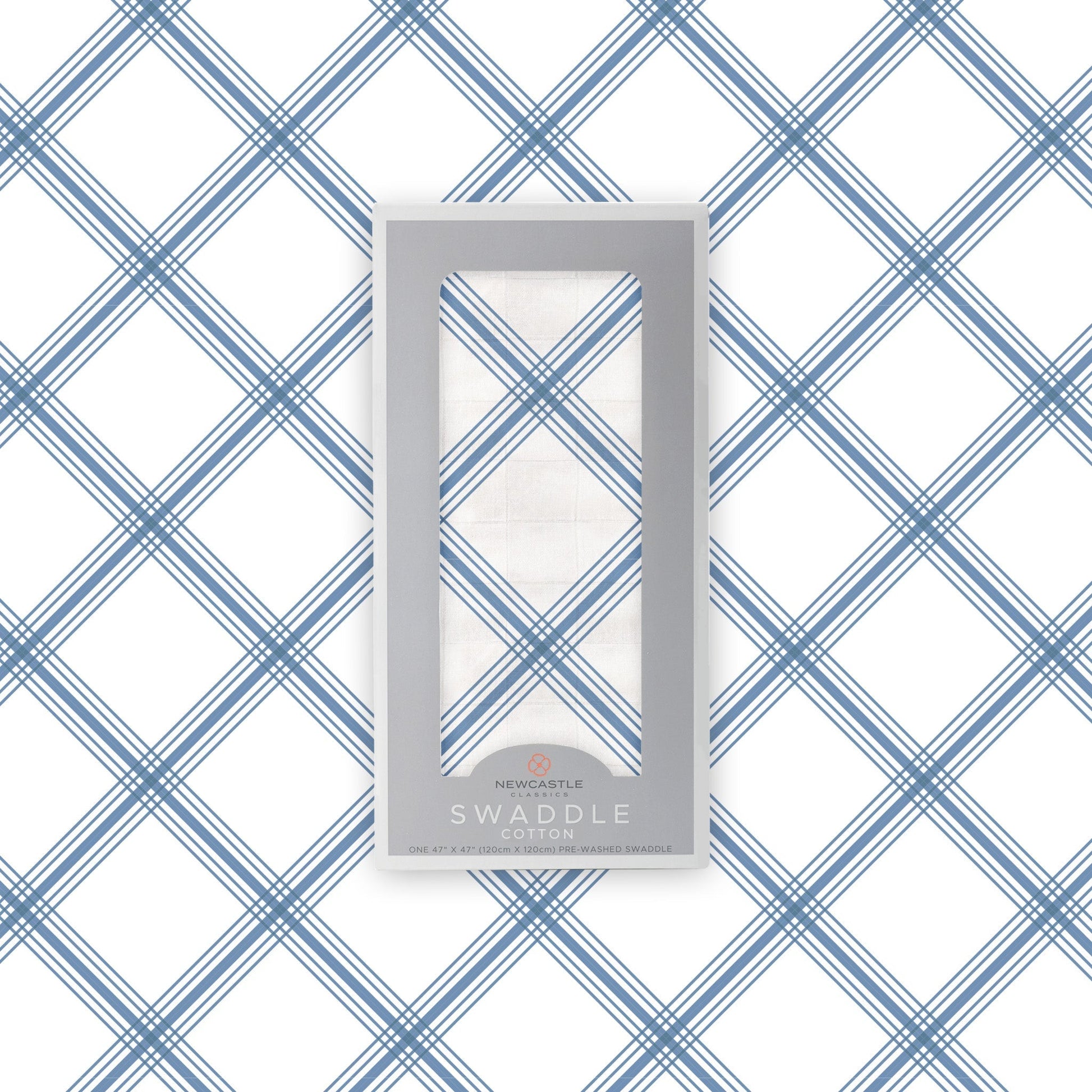 Blue Buffalo Check Plaid Swaddle
