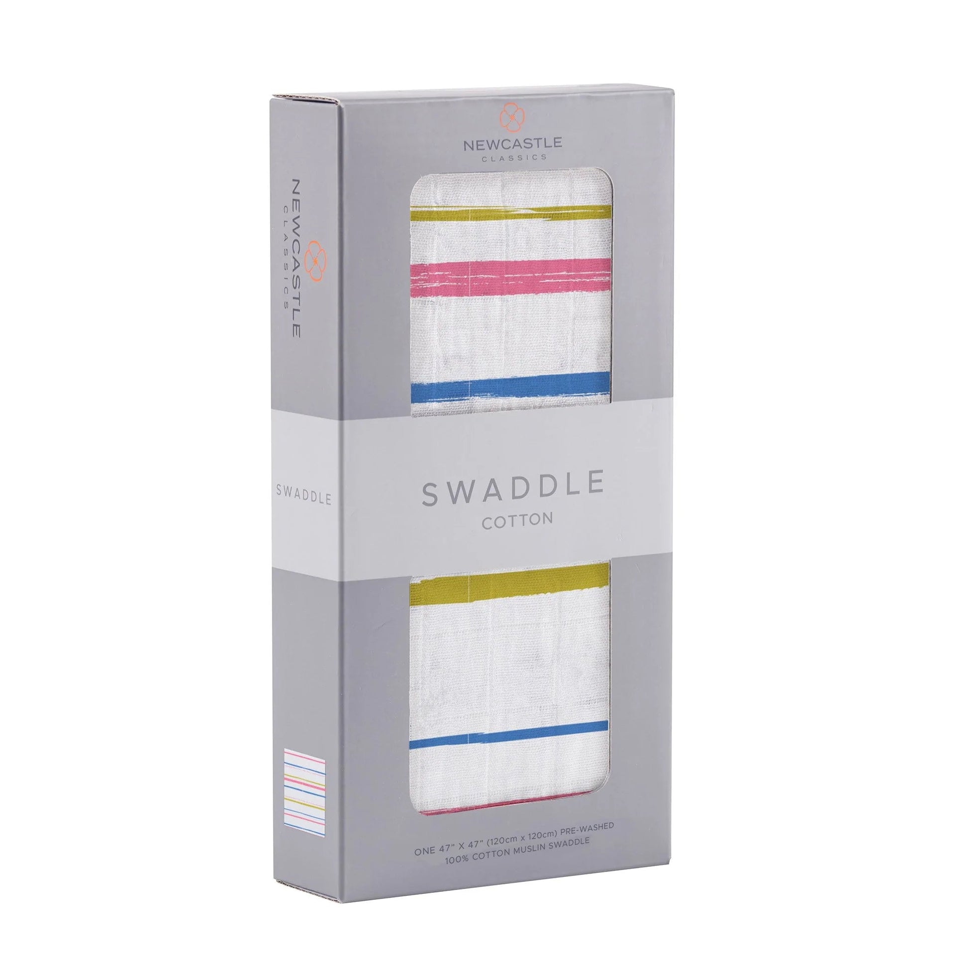 Watercolor Stripe Cotton Muslin Swaddle