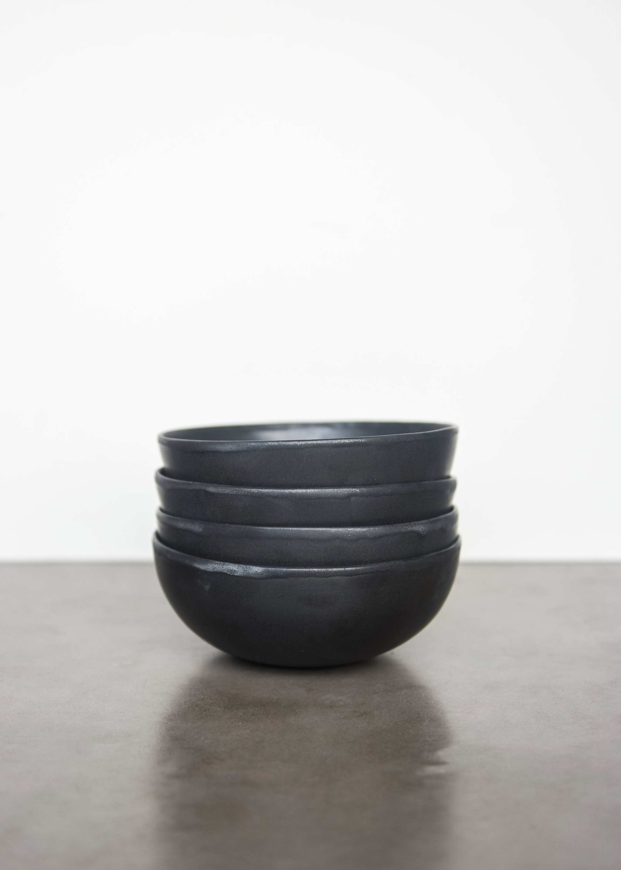 Black Matte Stoneware Bowl