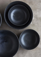 Black Matte Stoneware Mini Bowl