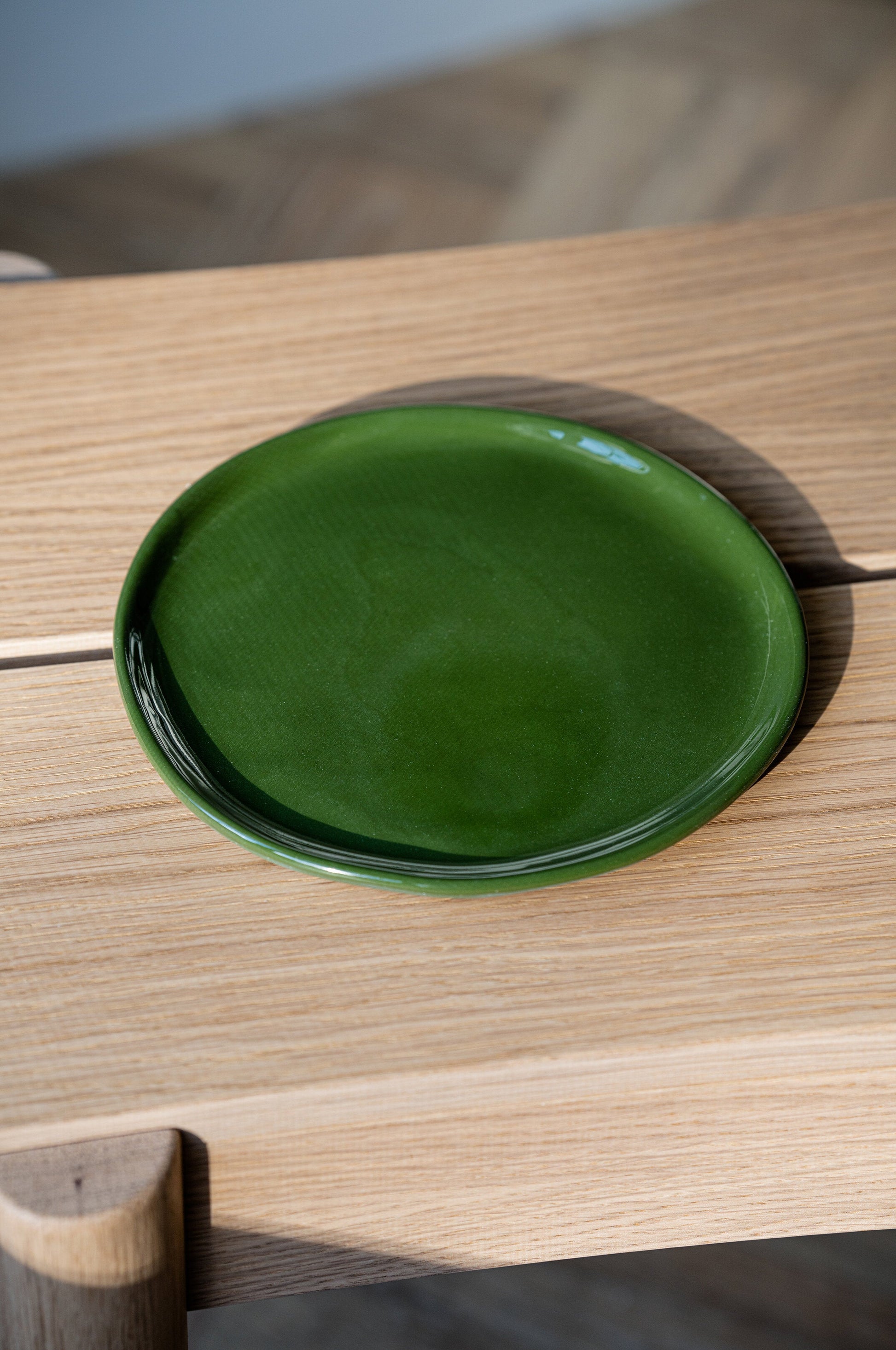 Handmade Porcelain Dinner Plates. Green - The Peony Haus