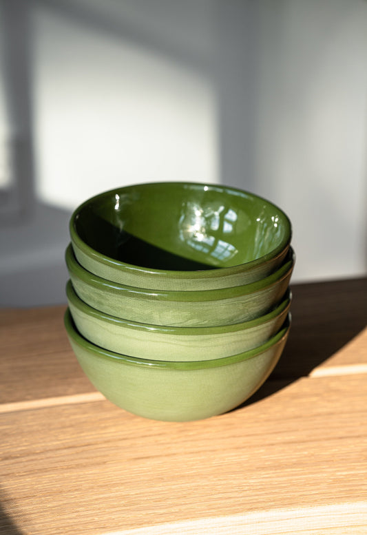 Handmade Porcelain Bowl. Green - The Peony Haus