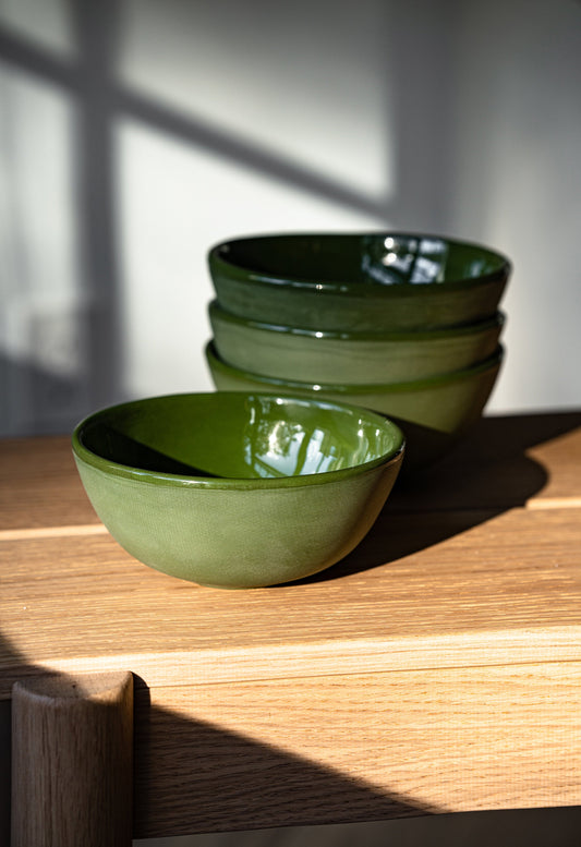 Handmade Porcelain Bowl. Green - The Peony Haus