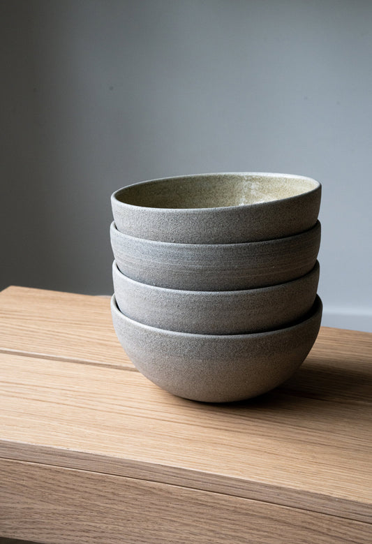 Stoneware Everyday Bowl "Concrete" - The Peony Haus