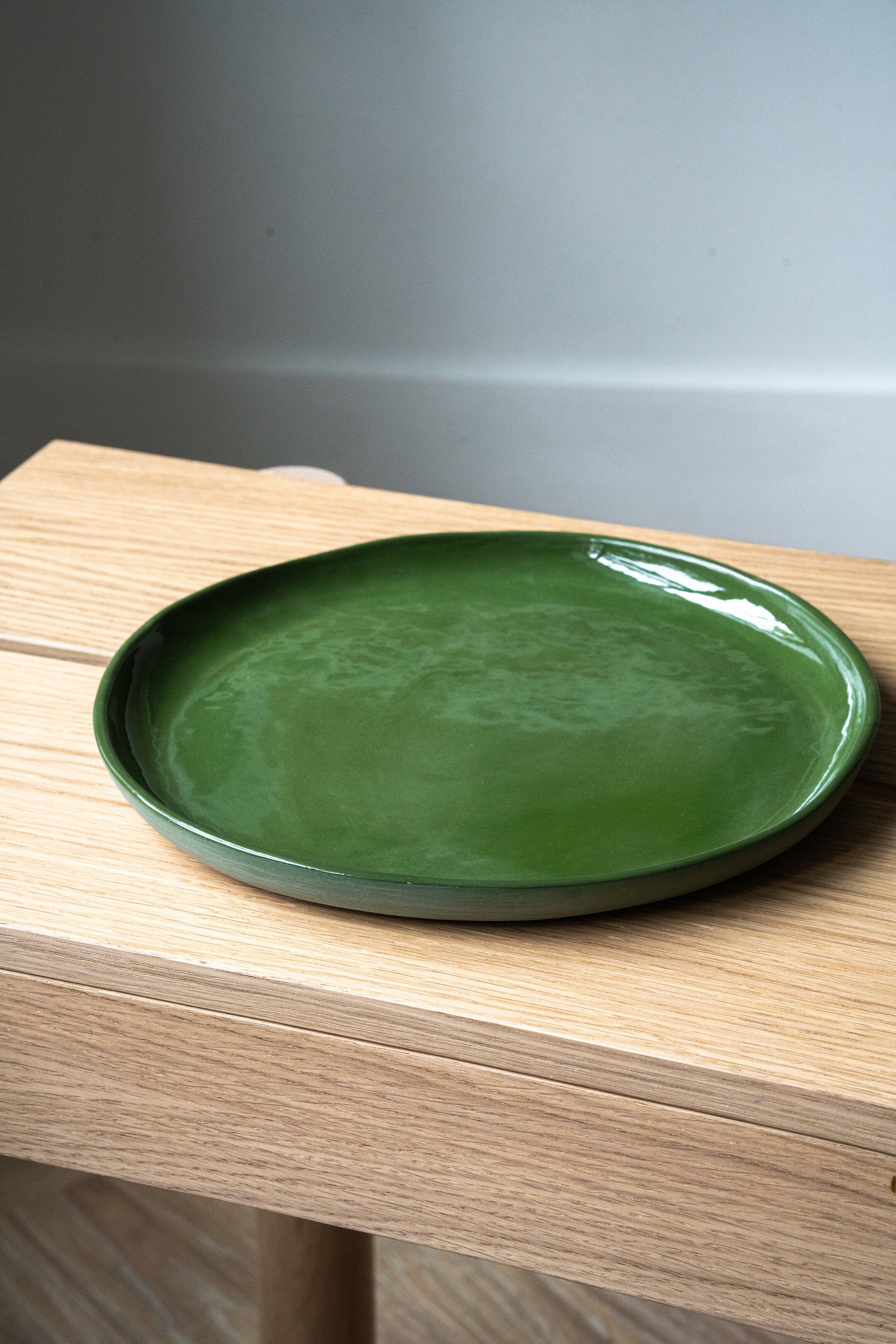 Handmade Porcelain Dinner Plates. Green - The Peony Haus