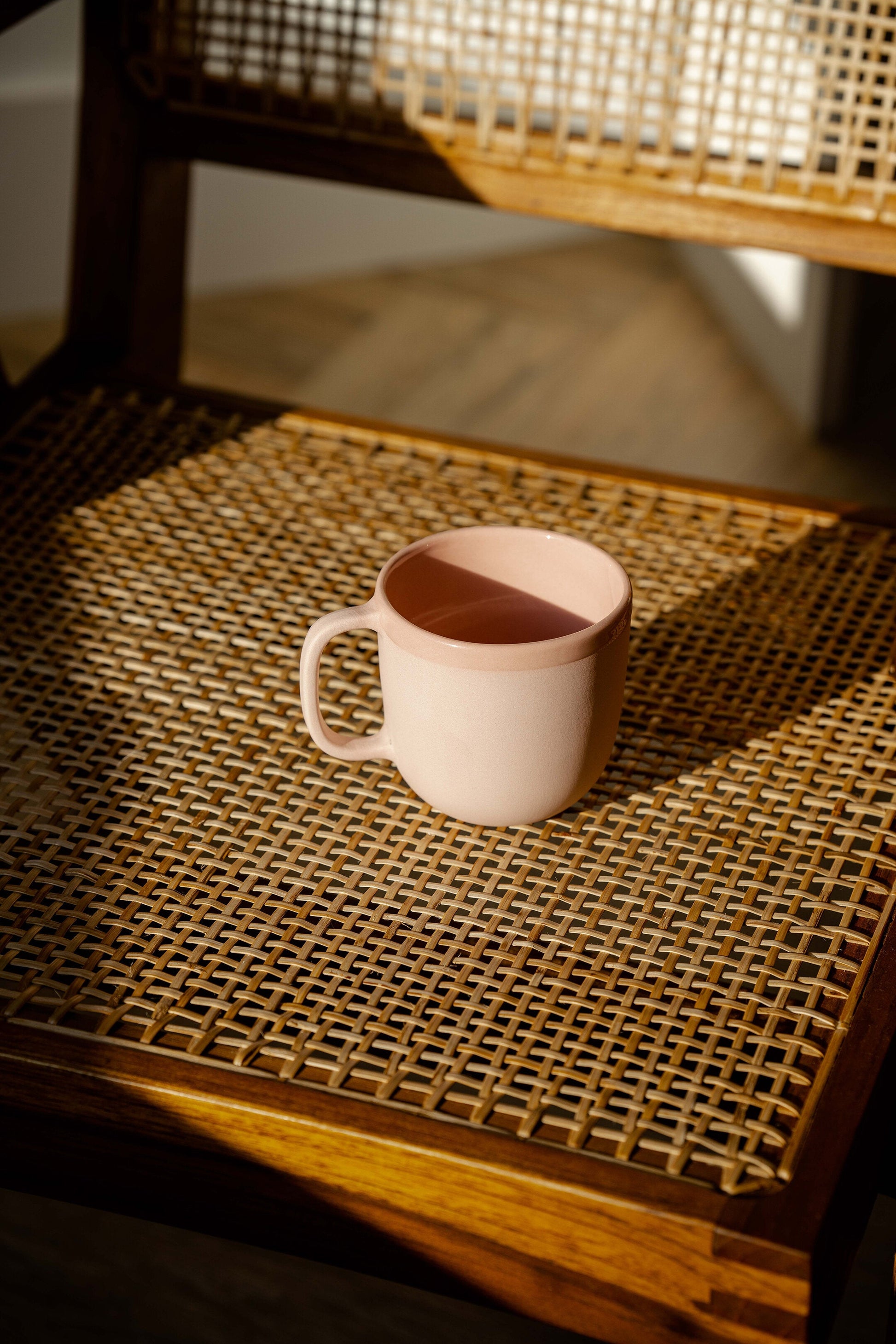 Handmade Porcelain Coffee Mug. Powder Pink - The Peony Haus