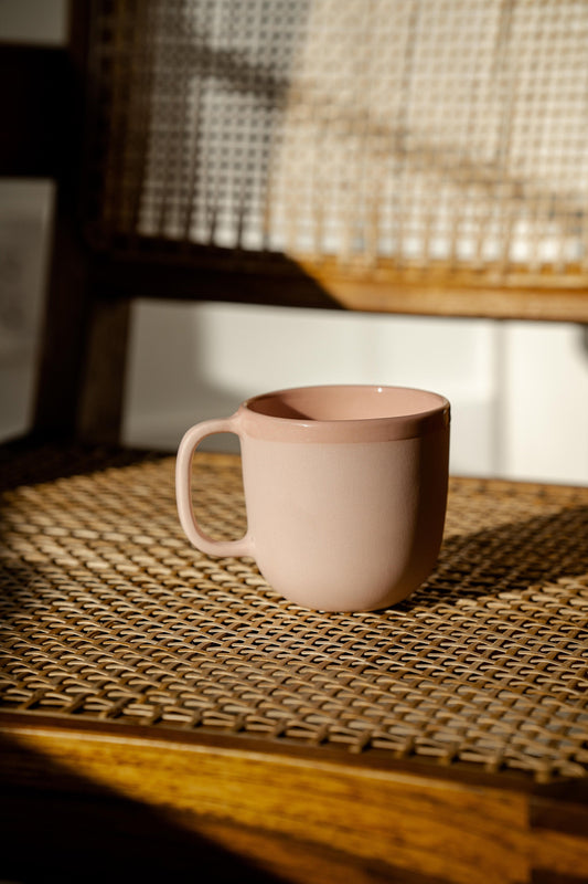 Handmade Porcelain Coffee Mug. Powder Pink - The Peony Haus