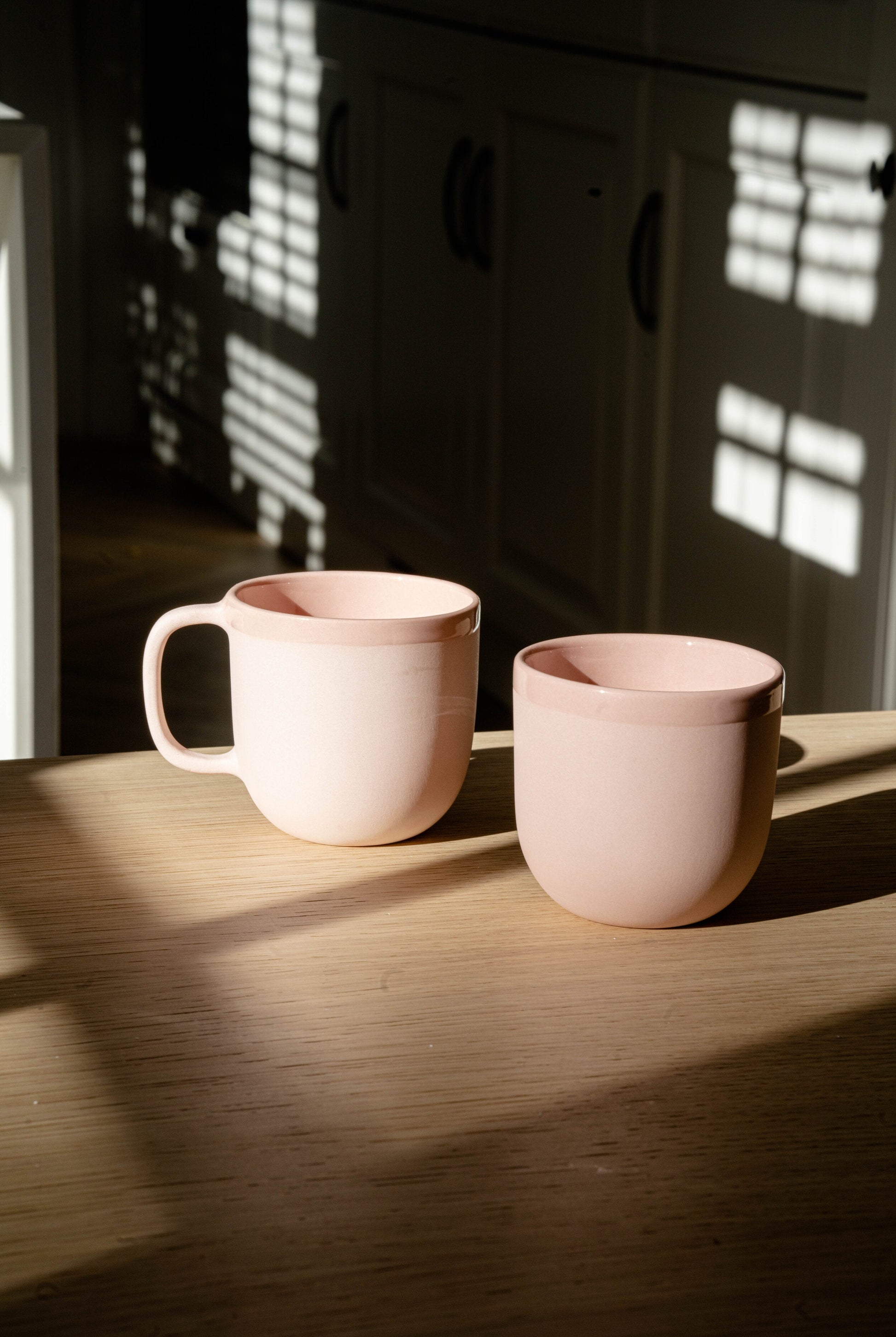 Handmade Porcelain Coffee Mug. Powder Pink - The Peony Haus